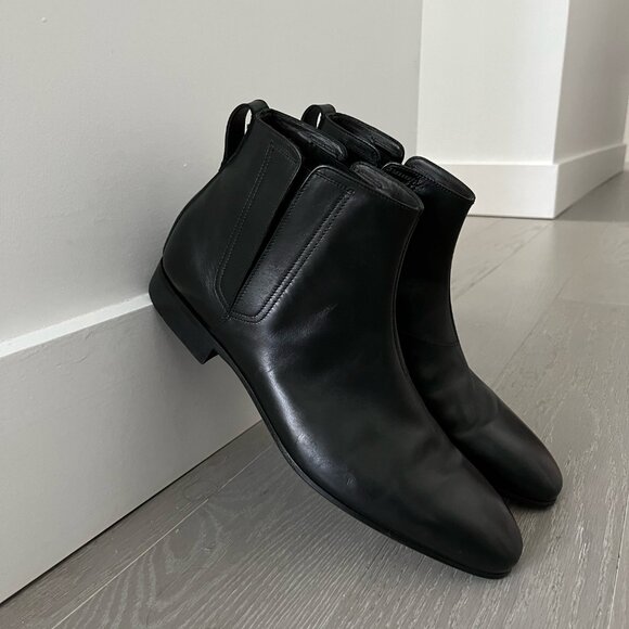 Ferragamo chelsea boots, black, men, size 9D